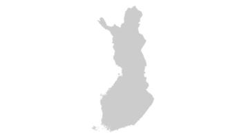 Finland map animation. Animation of Connecting all areas into a complete map of Finland with borders in the background with an alpha channel. Motion design. video