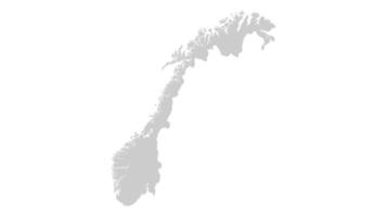 Norway map animation. Animation of Connecting all areas into a complete map of Norway with borders in the background with an alpha channel. Motion design. video