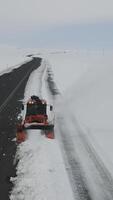 Snowblower Working Drone View video