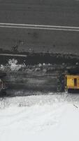 Running Snowmobile Overhead View video