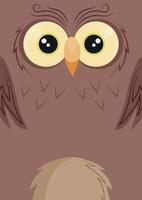 an invitation or poster template for a children's party or birthday with an animal design, namely a owl design vector