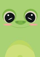 an invitation or poster template for a children's party or birthday with an animal design, namely a frog design vector