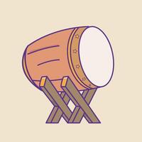 illustration of a drum in a mosque vector