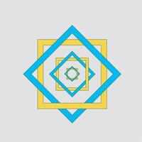 Geometric Pattern of Nested Diamonds vector