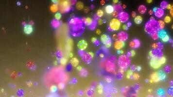 Magical Falling Particles Animation with Glowing Shimmering Effects video