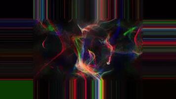 A vibrant iridescent abstract design featuring flowing liquid textures with multicolored highlights on a dark background, exuding modernity. video