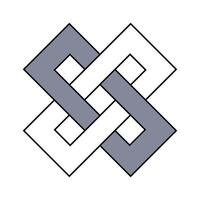 a symbol of an infinity symbol with two lines vector