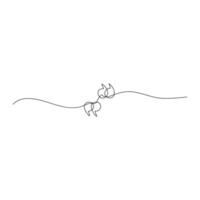 Quotation mark Speech Bubble Continuous Line Icon vector