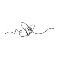 Hand drawing insane tangled scribble clew. icon isolated on white background. vector