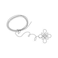 Hand drawn of tangle scrawl sketch Abstract scribble vector