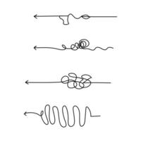 f tangle scrawl sketch Abstract scribble line art vector