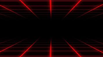 red grid retro futuristic loop background video