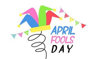 flat design april fools day vector