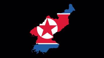 North Korea Flag Revealed On The Shape Of The Map video