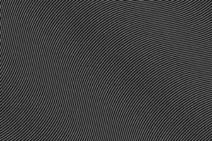 Abstract wavy black and white lines background. Vertical stripes, lines with billowy, squiggle distortion effect. Oscillation, pulse warp effect element. vector