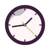 Clock icon. Flat illustration of time clocks sign for web isolated on white background. vector