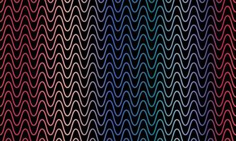 Horizontal wavy lines pattern. colorful waves, soft stripes black background. vector