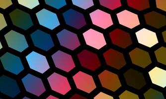 Geometric colorful hexagon pattern. soft polygon grid bright background. vector