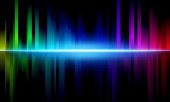 colorful neon lines abstract technology background. Futuristic glowing light dark background. vector