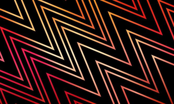 Zigzag chevron colorful line pattern black background. geometric stripes diagonal lines.