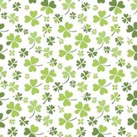 Seamless Shamrock Pattern with Clover Leaves for St. Patricks Day vector
