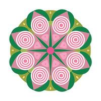 Intricate Black and White Mandala with Geometric Circular Pattern vector