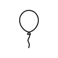 Balloon outline is a Black on white background. vector