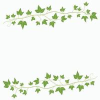 A frame with green leaves on it vector