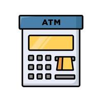 Editable and Professional Icon Pack for ATM Machines and Banking Interfaces vector