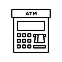 Flat Design Icon Set for ATM Machine Transactions and Financial Operations vector