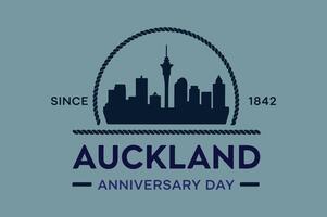 Auckland anniversary day design vector