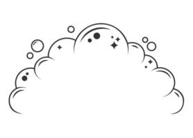 Soap foam silhouette outline vector