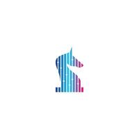 chess knight horse stallion unicorn dot data vector