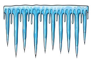 Illustration of icicles hanging with a smooth, icy texture, ideal for creating cold winter and holiday themed graphics vector