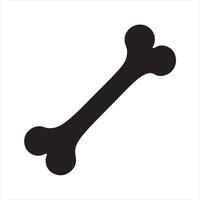 Bone black silhouette on white background vector