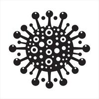 Virus Style silhouette white background vector