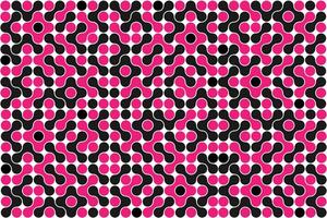 Black and Hot Pink Modular Pattern Geometric Dots Connection Design vector