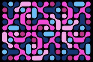 Night Pink and Blue Modular Pattern Geometric Circuit Flow Design vector