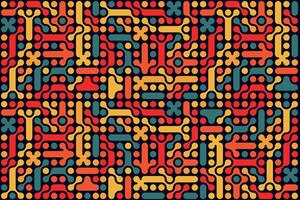 Modular Blob Pattern with Warm Retro Colors vector