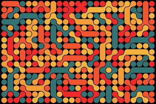 multicolor gota modelo laberinto Bauhaus vector