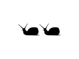 Silhouette of the Snails are also called Escargot, Flat Style, Pair Animal Series, can use for Logo, Art Illustration, Apps, Website or Graphic Design Element. Pair Icon Symbol vector