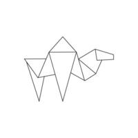 Camel Polygonal Lines, can use for Logo, Pictogram, Animal Figure, Website, Apps, or Graphic Design Element vector