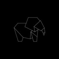Elephant Polygonal Lines, can use for Logo, Pictogram, Animal Figure, Website, Apps, or Graphic Design Element. Big Animal Symbol vector