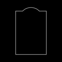 Simple Frame with Curve Line vector