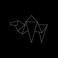 Camel Polygonal Lines, can use for Logo, Pictogram, Animal Figure, Website, Apps, or Graphic Design Element. BW vector