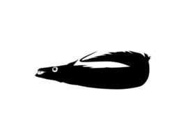 Silhouette of the Cutlass Fish, Flat Style, can use for Logo Gram, Art Illustration, Pictogram, or Graphic Design Element. Fish Icon vector