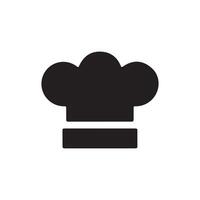 Chef Hat Icon Simple Black Design for Culinary and Kitchen Themes vector