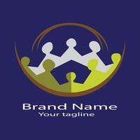 Abstract Symbol of unity logo design vector