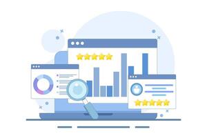 Business concept with online business report, Business data analysis, Big data for business, Data science, Statistics and business statements, Analytical dashboard vector