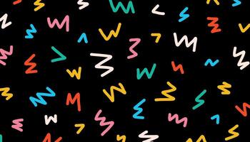 Colorful hand drawn geometric pattern doodle abstract background vector